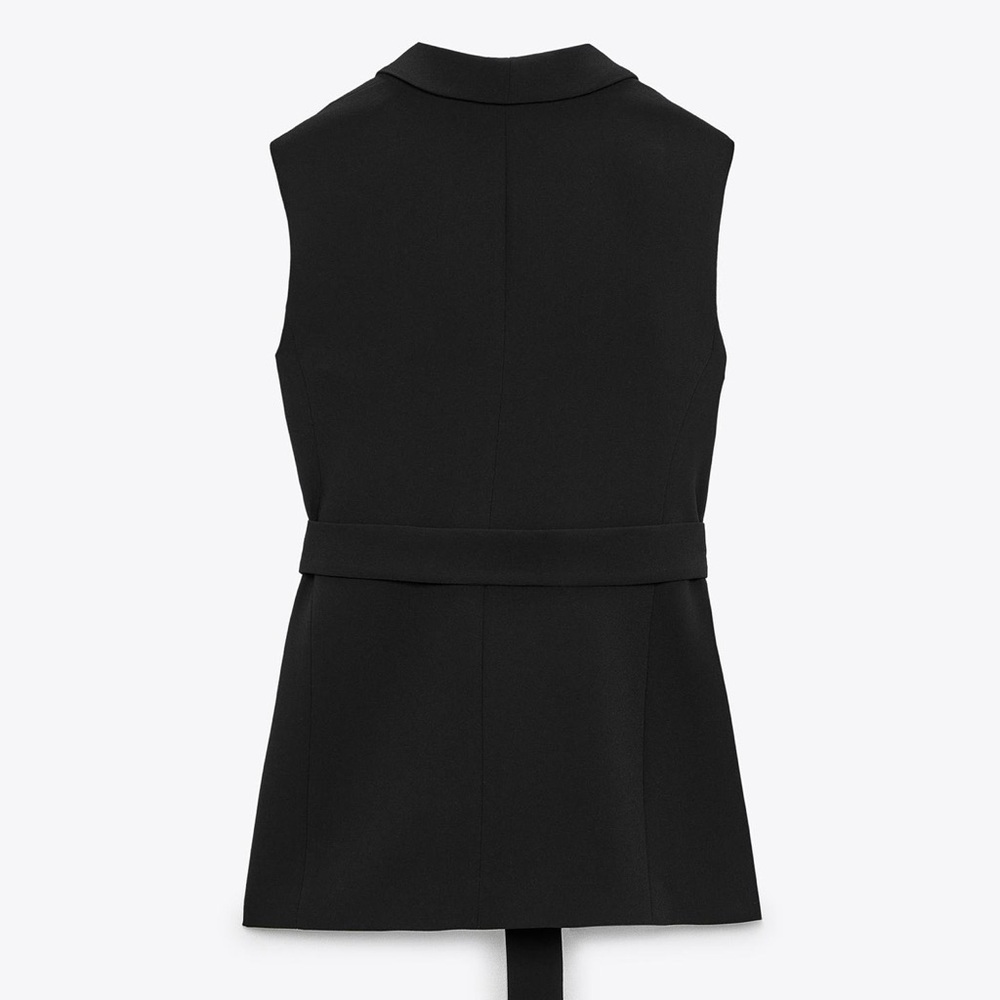 Zara Tailored Black Sleeveless Vest